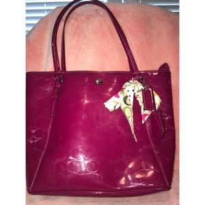 Hot pink coach purse